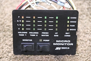 USED A7752BL JRV MICRO MONITOR PANEL RV PARTS FOR SALE