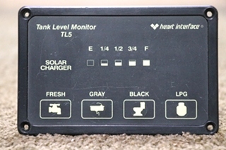 USED HEART INTERFACE TANK LEVEL MONITOR TL5 84-2025-02 RV/MOTORHOME PARTS FOR SALE