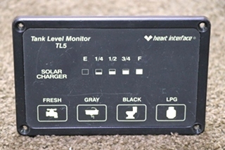 USED HEART INTERFACE TANK LEVEL MONITOR TL5 84-2025-02 RV/MOTORHOME PARTS FOR SALE