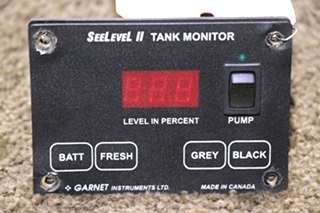 USED SEELEVEL II TANK MONITOR PANEL MOTORHOME PARTS FOR SALE