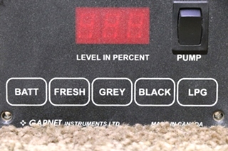 USED SEELEVEL II TANK MONITOR PANEL RV/MOTORHOME PARTS FOR SALE