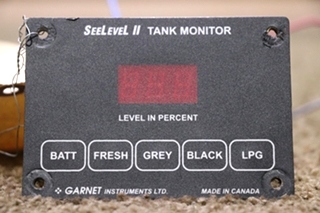 USED RV SEELEVEL II TANK MONITOR PANEL FOR SALE