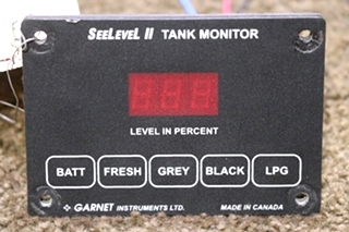 USED RV SEELEVEL II TANK MONITOR PANEL FOR SALE
