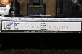 USED RV RV201474 EVANS TEMPCON DASH AC CONTROL PANEL FOR SALE
