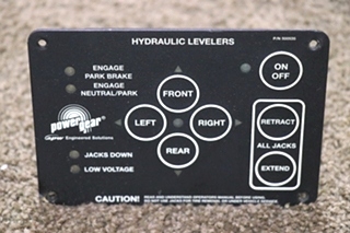 USED RV/MOTORHOME POWER GEAR HYDRAULIC LEVELERS TOUCH PAD 500535 FOR SALE