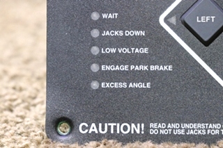 USED 10537D LCI ELECTRONIC LEVELING TOUCH PAD RV PARTS FOR SALE