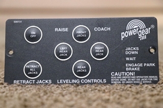USED POWER GEAR 500731 LEVELING CONTROLS TOUCH PAD MOTORHOME PARTS FOR SALE