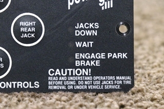 USED POWER GEAR 500731 LEVELING CONTROLS TOUCH PAD MOTORHOME PARTS FOR SALE