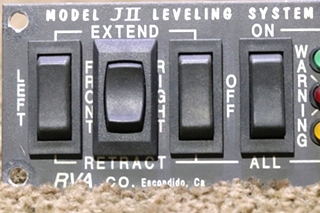 USED RVA JII LEVELING SYSTEM SWITCH PANEL RV/MOTORHOME PARTS FOR SALE