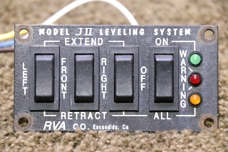 USED RV JII RVA LEVELING SYSTEM SWITCH PANEL FOR SALE