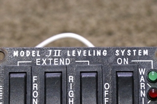 USED RV JII RVA LEVELING SYSTEM SWITCH PANEL FOR SALE