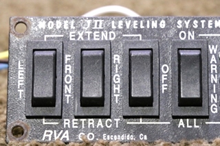 USED RV JII RVA LEVELING SYSTEM SWITCH PANEL FOR SALE