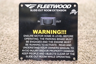 USED RV/MOTORHOME FLEETWOOD SLIDE OUT ROOM EXTENSION SWITCH PANEL FOR SALE