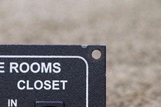 USED SLIDE ROOMS BED / CLOSET SWITCH PANEL MOTORHOME PARTS FOR SALE