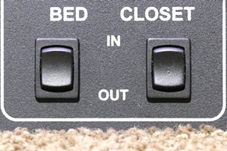 USED SLIDE ROOMS BED / CLOSET SWITCH PANEL MOTORHOME PARTS FOR SALE
