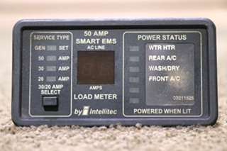 USED MOTORHOME INTELLITEC 00-00684-100 50 AMP SMART EMS DISPLAY PANEL FOR SALE