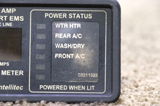 USED MOTORHOME INTELLITEC 00-00684-100 50 AMP SMART EMS DISPLAY PANEL FOR SALE