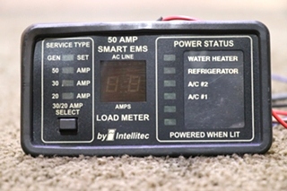 USED RV/MOTORHOME 50 AMP SMART EMS BY INTELLITEC DISPLAY PANEL FOR SALE