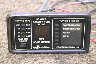 USED RV/MOTORHOME 50 AMP SMART EMS BY INTELLITEC DISPLAY PANEL FOR SALE