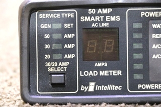 USED RV/MOTORHOME 50 AMP SMART EMS BY INTELLITEC DISPLAY PANEL FOR SALE