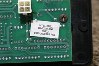 USED 00-00757-000 INTELLITEC POWERLINE EMS DISPLAY PANEL RV PARTS FOR SALE