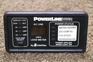USED 00-00757-000 INTELLITEC POWERLINE EMS DISPLAY PANEL RV PARTS FOR SALE
