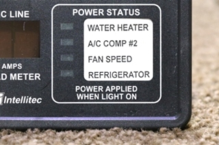 USED 00-00757-000 INTELLITEC POWERLINE EMS DISPLAY PANEL RV PARTS FOR SALE