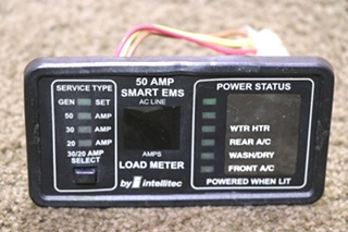 USED INTELLITEC 50 AMP SMART EMS DISPLAY PANEL 00-00903-150 RV/MOTORHOME PARTS FOR SALE