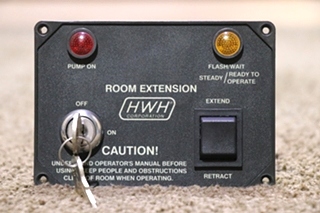 USED HWH ROOM EXTENSION KEY AND SWITCH PANEL MOTORHOME PARTS FOR SALE