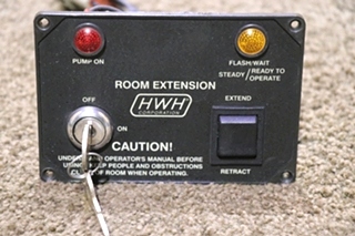 USED HWH ROOM EXTENSION KEY AND SWITCH PANEL MOTORHOME PARTS FOR SALE