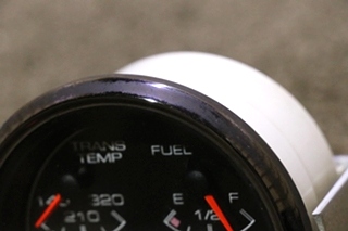 USED RV/MOTORHOME 4 IN 1 TRANS TEMP / FUEL / WATER TEMP / VOLTS DASH GAUGE FOR SALE