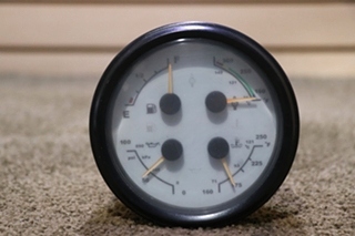 USED RV 101592 4 IN 1 FUEL / TEMP / OIL / TEMP DASH GAUGE FOR SALE