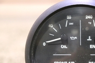 USED RV/MOTORHOME FREIGHTLINER 4 IN 1 OIL / ENGINE / FRONT / REAR DASH GAUGE 6913-00168-11 FOR SALE