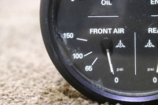 USED RV/MOTORHOME FREIGHTLINER 4 IN 1 OIL / ENGINE / FRONT / REAR DASH GAUGE 6913-00168-11 FOR SALE