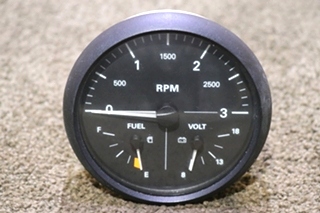 USED 6913-00061-01 FREIGHTLINER 3 IN 1 TACH / FUEL / VOLT DASH GAUGE RV PARTS FOR SALE