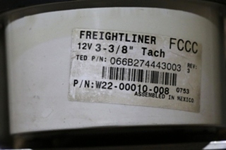 USED FREIGHTLINER TACHOMETER DASH GAUGE W22-00010-008 RV/MOTORHOME PARTS FOR SALE