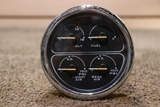 USED MOTORHOME SPARTAN 4 IN 1 00041345 VOLT / FUEL / FRONT / REAR DASH GAUGE FOR SALE