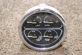 USED MOTORHOME SPARTAN 4 IN 1 00041345 VOLT / FUEL / FRONT / REAR DASH GAUGE FOR SALE