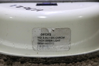USED RV/MOTORHOME SPARTAN 3 IN 1 TACH / OIL / TEMP DASH GAUGE 00041318 FOR SALE