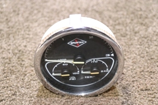 USED RV/MOTORHOME SPARTAN 3 IN 1 TACH / OIL / TEMP DASH GAUGE 00041318 FOR SALE