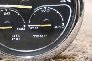 USED RV/MOTORHOME SPARTAN 3 IN 1 TACH / OIL / TEMP DASH GAUGE 00041318 FOR SALE