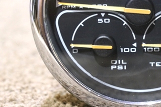 USED RV/MOTORHOME SPARTAN 3 IN 1 TACH / OIL / TEMP DASH GAUGE 00041318 FOR SALE
