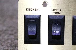 USED MOTORHOME KITCHEN / LIVING ROOM / HALL / DINETTE 4 SWITCH PANEL FOR SALE