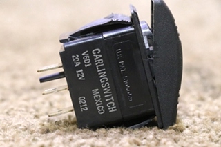 USED RV/MOTORHOME BLACK ROCKER SWITCH V6D1 FOR SALE