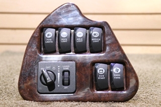 USED RV/MOTORHOME 6 SWITCH & HEADLIGHT CONTROL PANEL FOR SALE