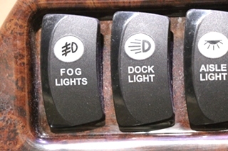 USED RV/MOTORHOME 6 SWITCH & HEADLIGHT CONTROL PANEL FOR SALE
