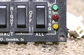 USED JII RVA LEVELING SYSTEM SWITCH PANEL RV PARTS FOR SALE