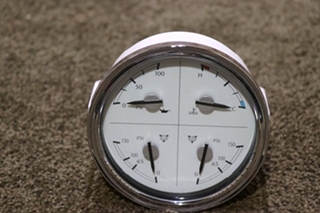 USED FREIGHTLINER 4 IN 1 W22-00013-011 OIL / TEMP / FRONT / REAR DASH GAUGE