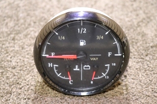 USED 6913-00275-29 MEDALLION 3 IN 1 FUEL / TRANS / VOLT DASH GAUGE