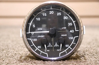 USED 3 IN 1 MEDALLION 8640-40014-19 TACH / FRONT / REAR DASH GAUGE